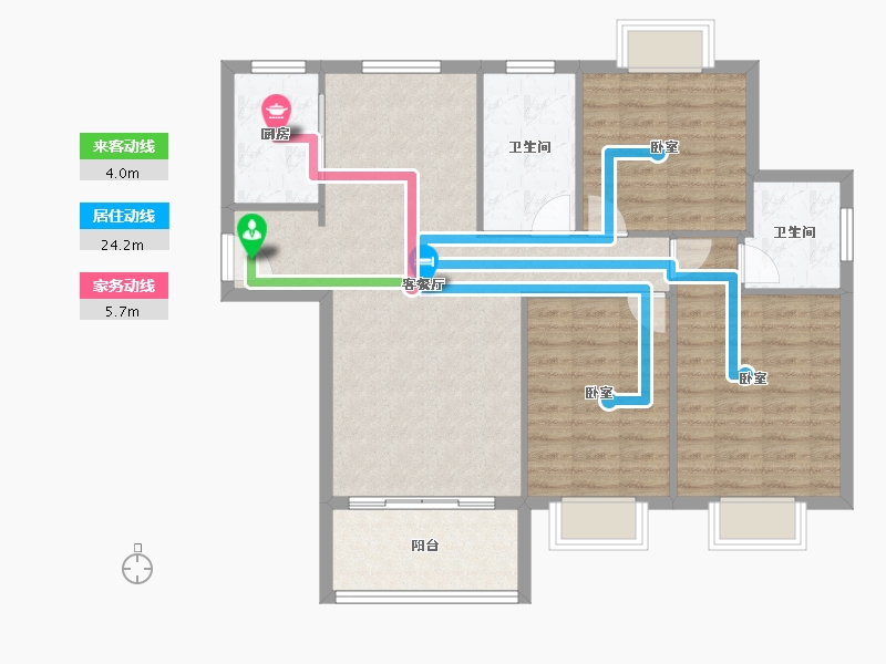 湖北省-孝感市-中仁•御景-96.26-户型库-动静线