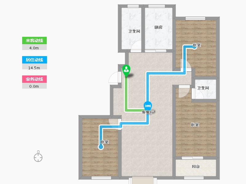 山东省-淄博市-汇鼎麗城-94.00-户型库-动静线