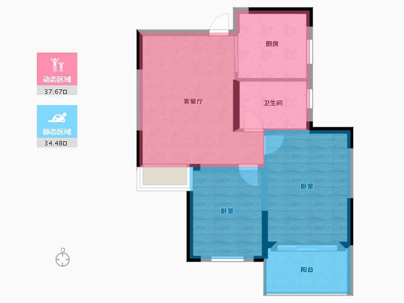 山东省-烟台市-紫微台-65.08-户型库-动静分区