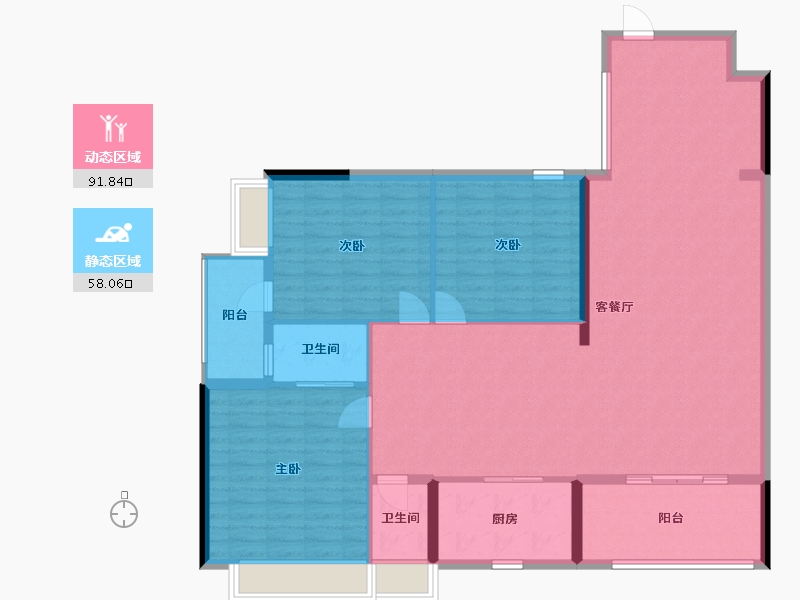 广东省-揭阳市-榕东丽景-138.01-户型库-动静分区