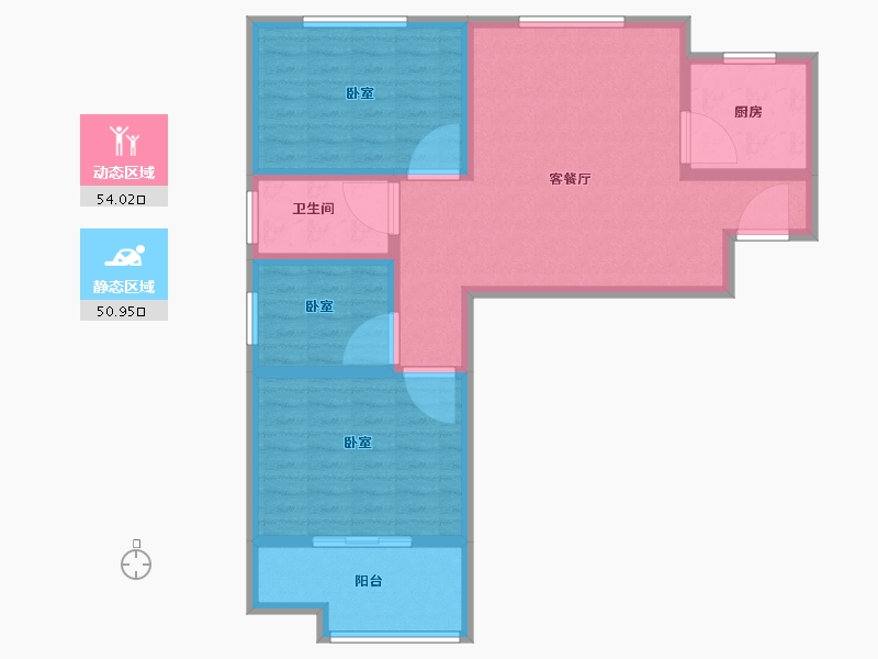 山东省-潍坊市-青州锦绣乾城-94.00-户型库-动静分区