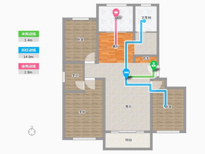 河北省-石家庄市-盛佳锦绣家园-138.06-户型库-动静线