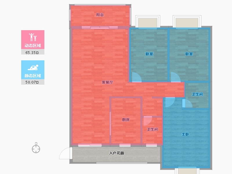 广西壮族自治区-贺州市-钟山县壹号商业广场-114.67-户型库-动静分区