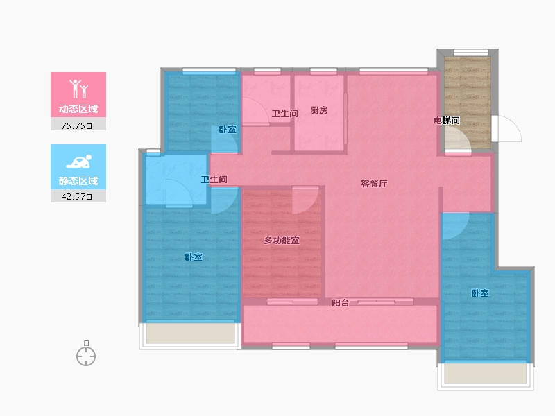 山东省-淄博市-乾宏诚园-114.01-户型库-动静分区