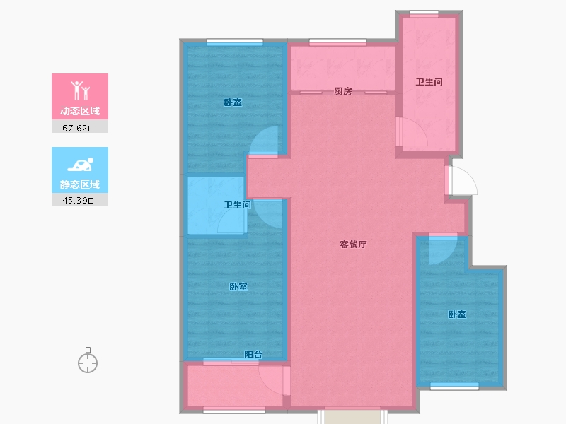 山东省-淄博市-汇鼎麗城-102.01-户型库-动静分区