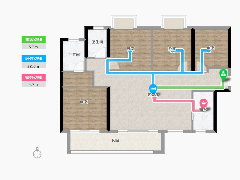 广东省-惠州市-海伦堡海伦源筑-98.29-户型库-动静线