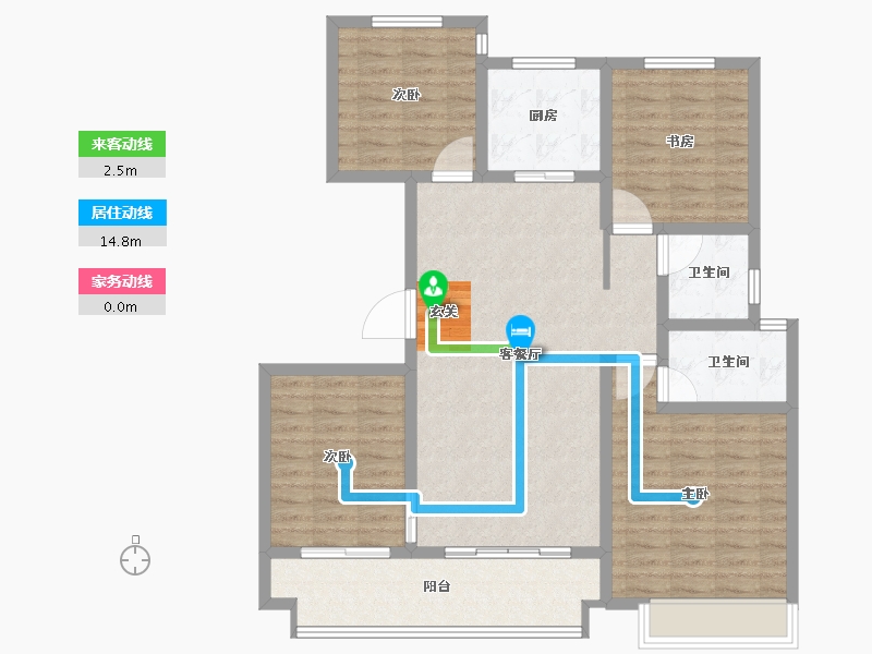 山东省-淄博市-般河郦景-107.00-户型库-动静线