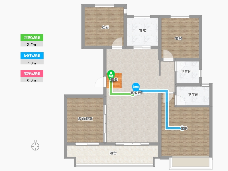 山东省-淄博市-般河郦景-107.00-户型库-动静线