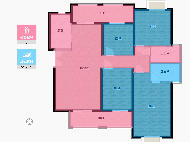 湖北省-武汉市-沙湖九号-121.76-户型库-动静分区