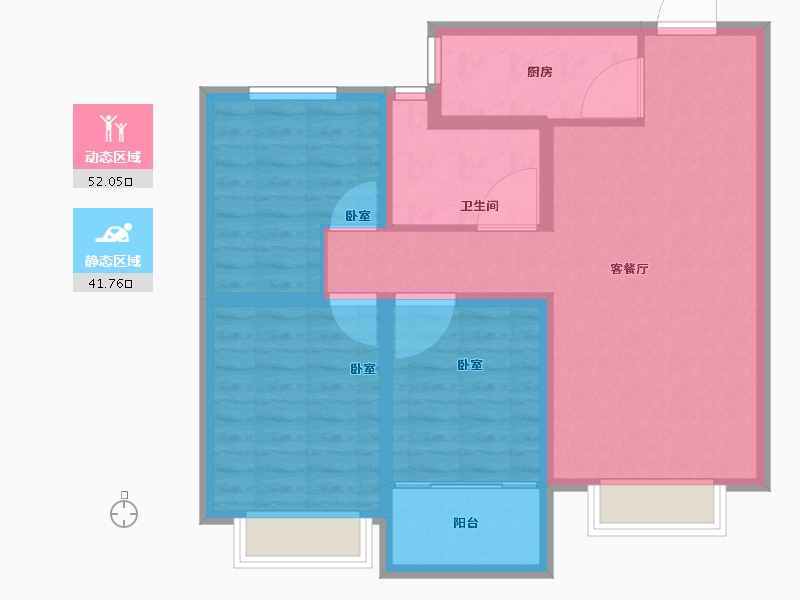 山东省-淄博市-泰坤城-84.00-户型库-动静分区