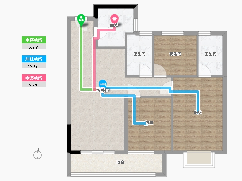 湖北省-武汉市-方园-78.86-户型库-动静线