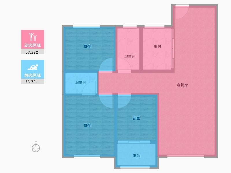 山东省-淄博市-金鼎尚城-110.00-户型库-动静分区