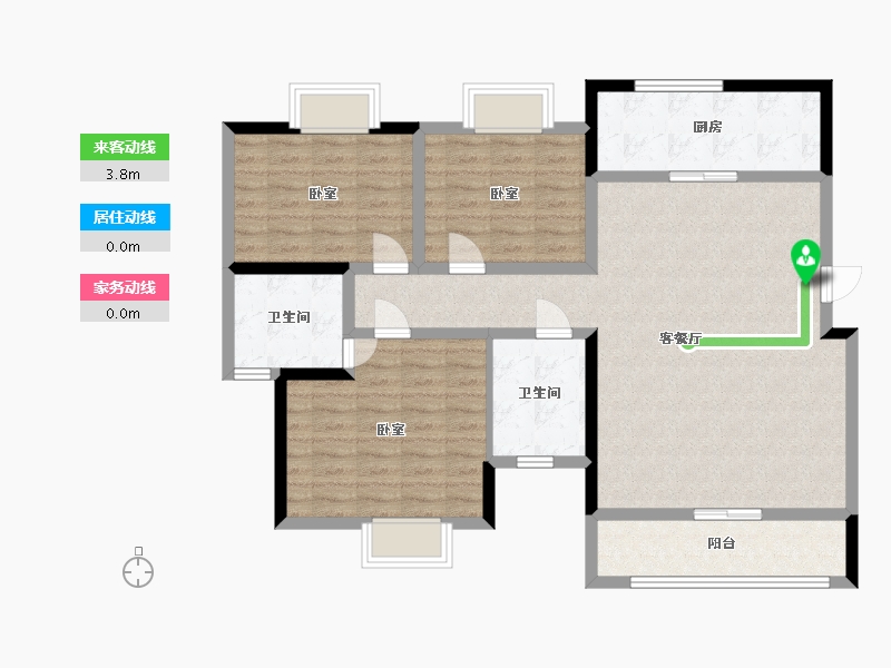 湖南省-株洲市-新桂广场-107.98-户型库-动静线