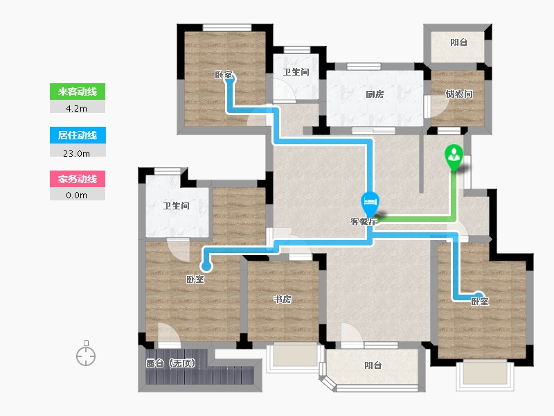 湖北省-武汉市-爱家名校华城-108.87-户型库-动静线