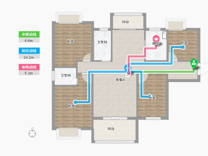 湖北省-孝感市-嘉国·铭座-111.05-户型库-动静线