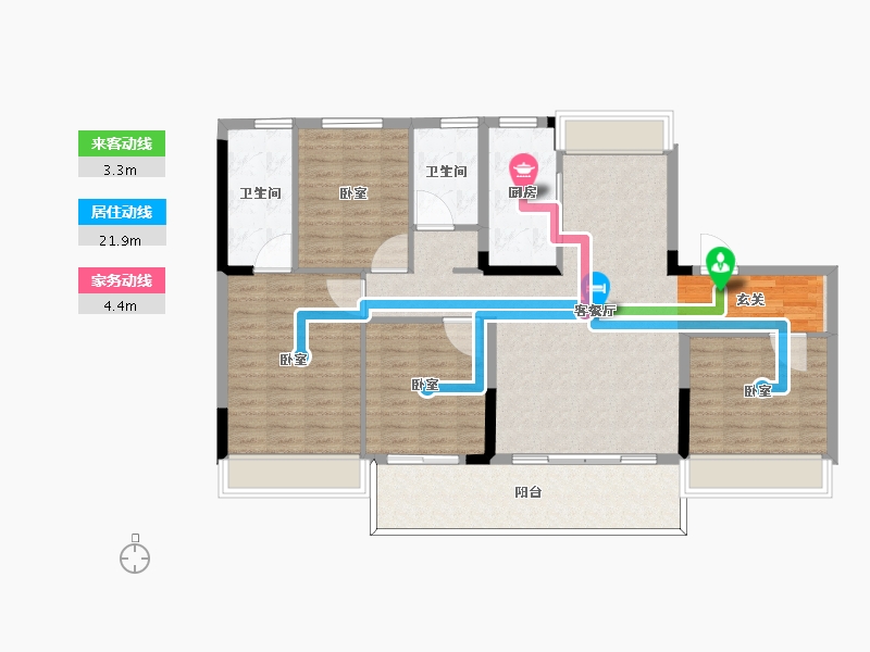 河南省-信阳市-固始碧桂园-114.00-户型库-动静线