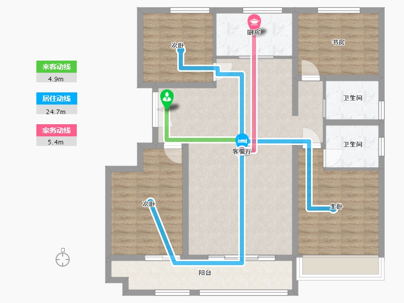 山东省-潍坊市-恒信宝通御园-112.18-户型库-动静线