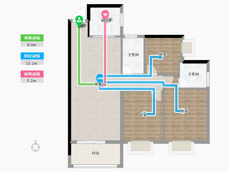 湖北省-孝感市-中仁•御景-93.21-户型库-动静线