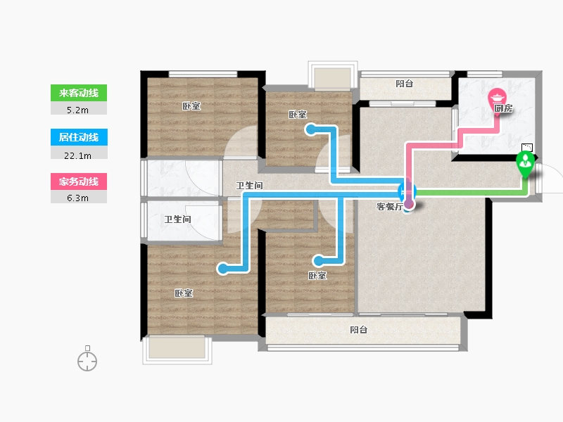 湖北省-襄阳市-国投襄阳院子-114.00-户型库-动静线