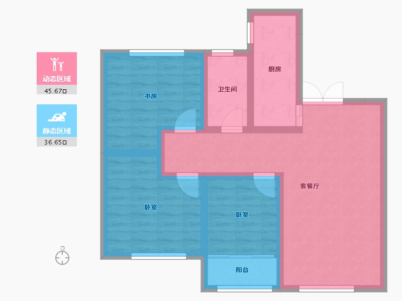 山东省-淄博市-熙悦-72.56-户型库-动静分区