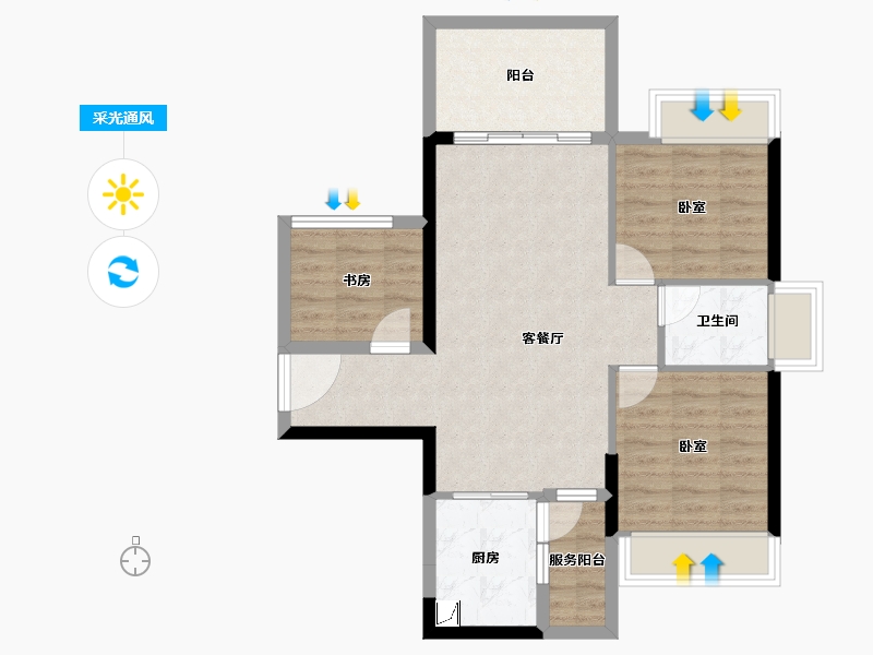 广东省-湛江市-东新高地-73.08-户型库-采光通风