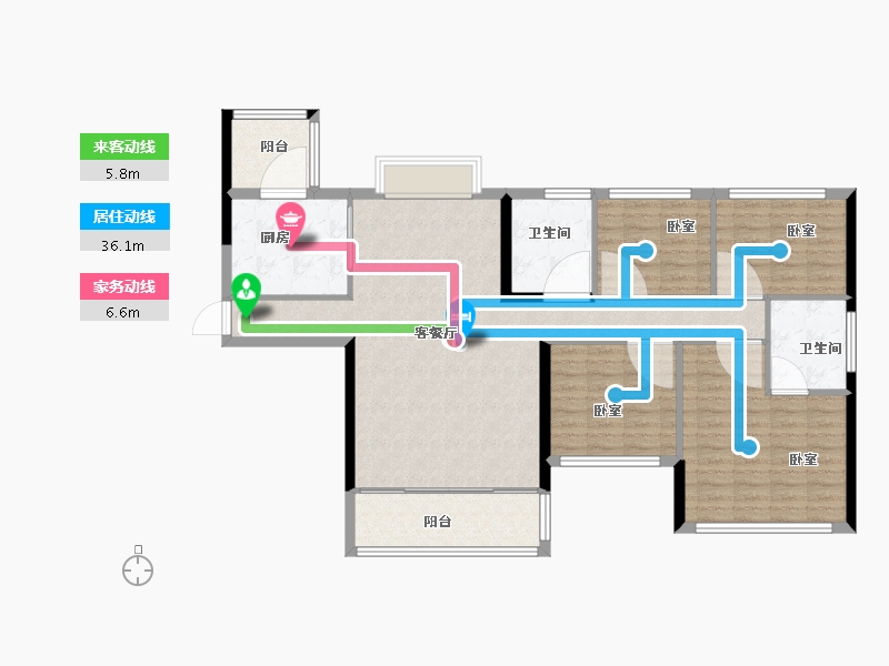 湖北省-襄阳市-襄阳恒大翡翠珑庭-115.55-户型库-动静线