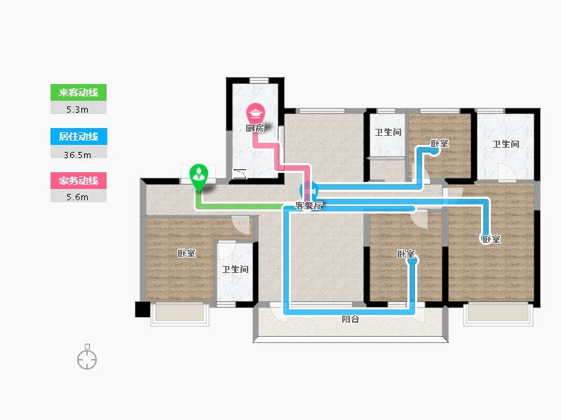 山东省-潍坊市-安丘碧桂园-143.00-户型库-动静线