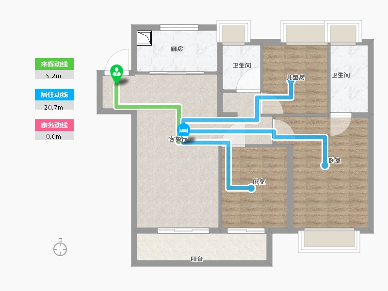 湖北省-武汉市-中交泓园-90.57-户型库-动静线