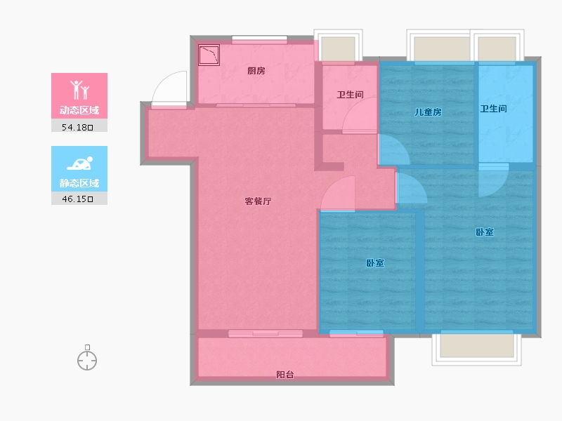 湖北省-武汉市-中交泓园-90.57-户型库-动静分区