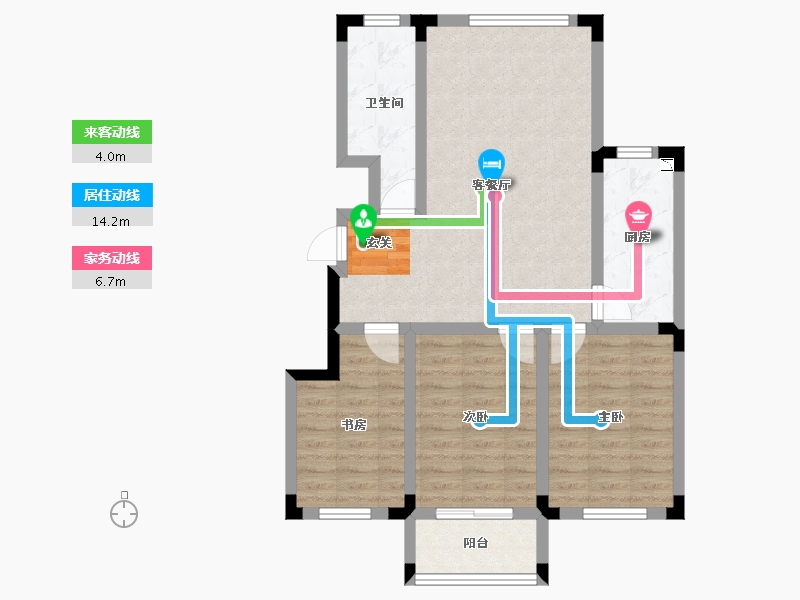 山东省-淄博市-远方凤栖园-77.46-户型库-动静线