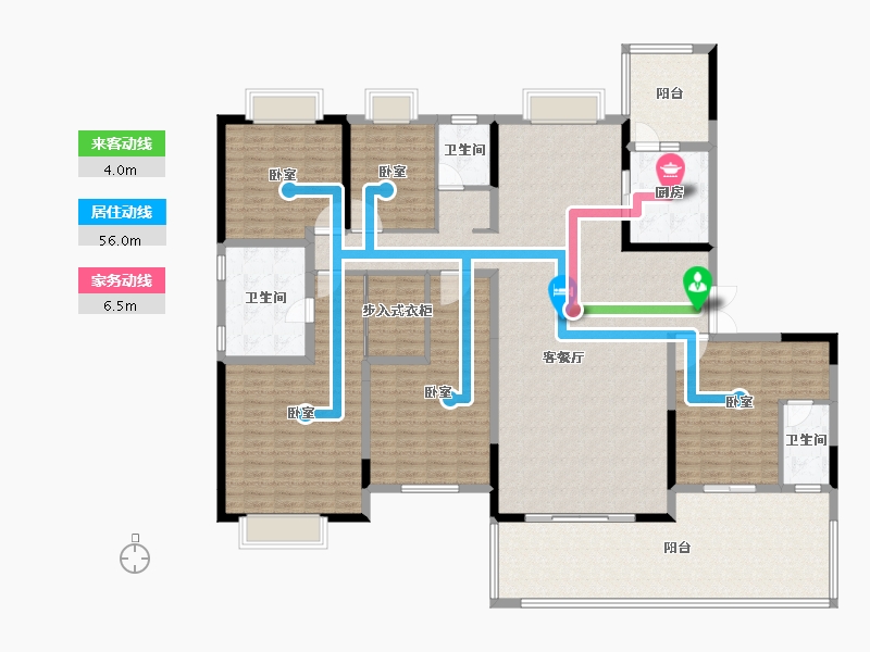 湖北省-宜昌市-宜昌碧桂园3期豪庭-219.75-户型库-动静线