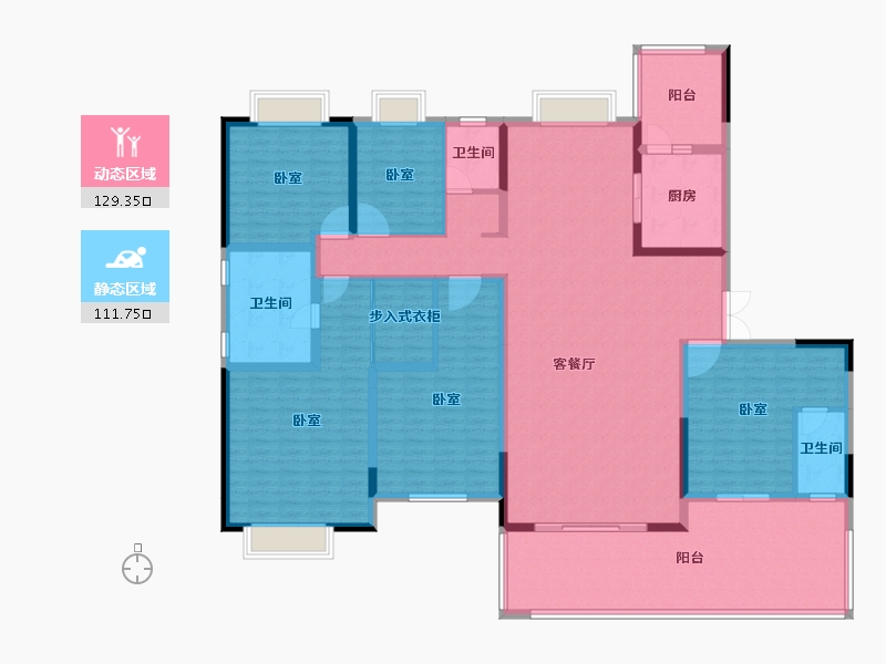 湖北省-宜昌市-宜昌碧桂园3期豪庭-219.75-户型库-动静分区