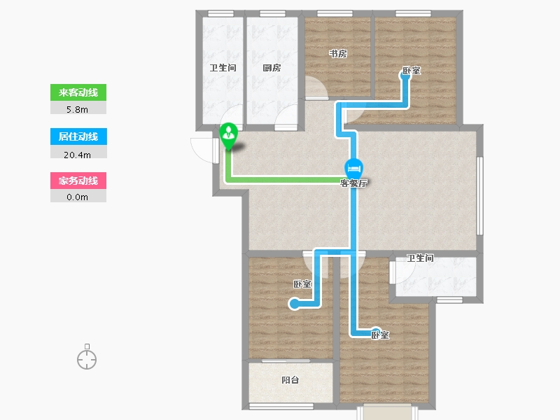 山东省-淄博市-泰坤城-121.01-户型库-动静线