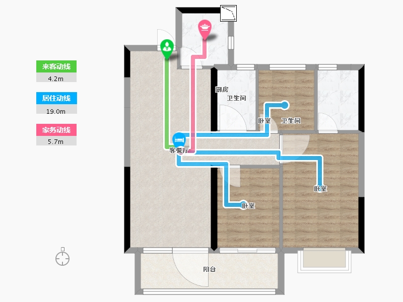 湖北省-黄石市-黄石当代满堂悦MOMΛ-86.92-户型库-动静线