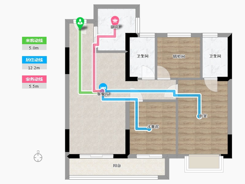 湖北省-武汉市-方园-74.32-户型库-动静线