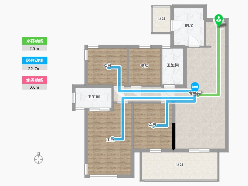 广西壮族自治区-南宁市-南宁绿地城-100.71-户型库-动静线