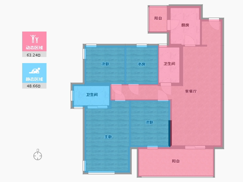 广西壮族自治区-南宁市-南宁绿地城-100.71-户型库-动静分区