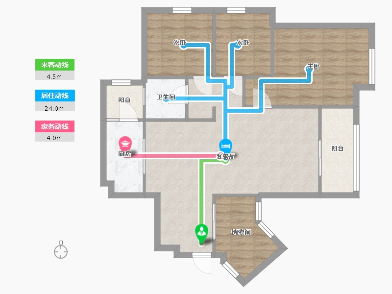 广东省-中山市-菊城国际广场-80.77-户型库-动静线