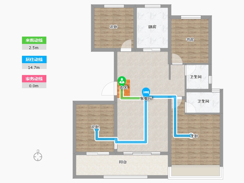 山东省-淄博市-般河郦景-107.00-户型库-动静线