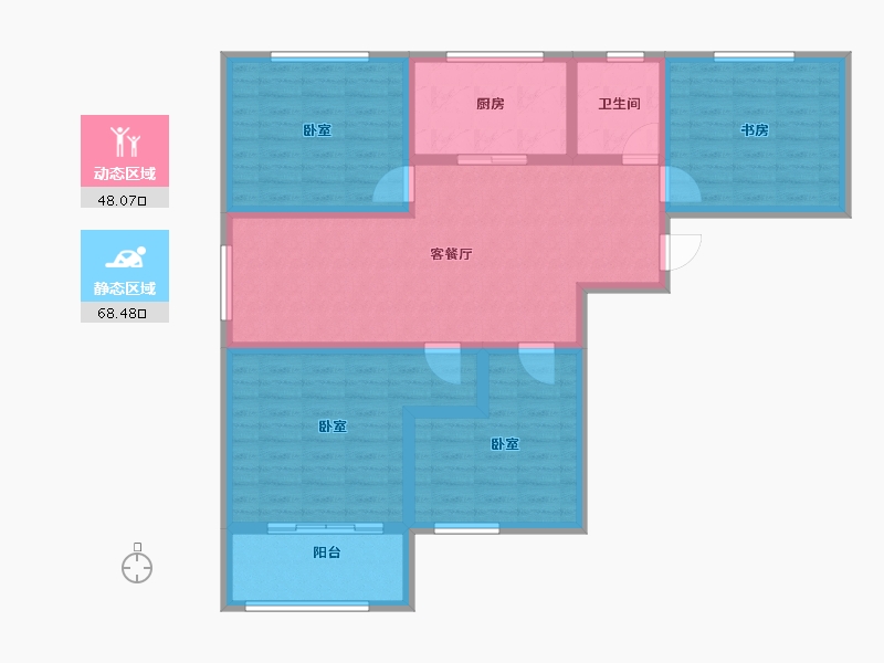 山东省-潍坊市-青州锦绣乾城-104.00-户型库-动静分区