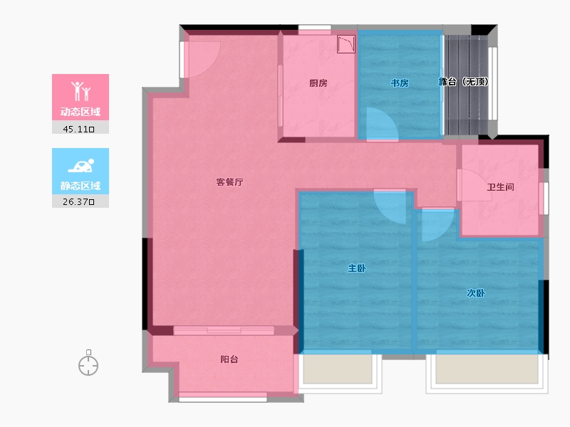 广东省-惠州市-花样年花好园-67.19-户型库-动静分区