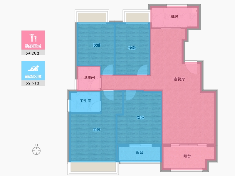 广东省-惠州市-花样年花好园-103.10-户型库-动静分区