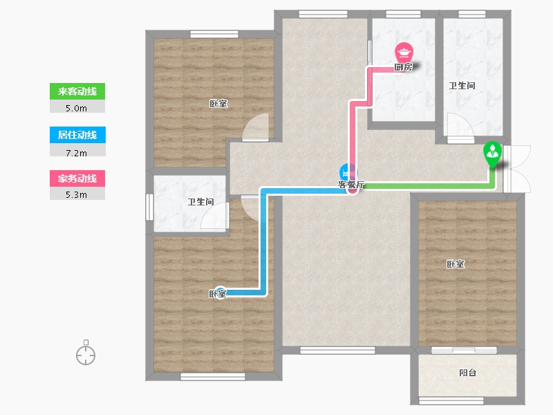 山东省-淄博市-金鼎尚城-115.36-户型库-动静线