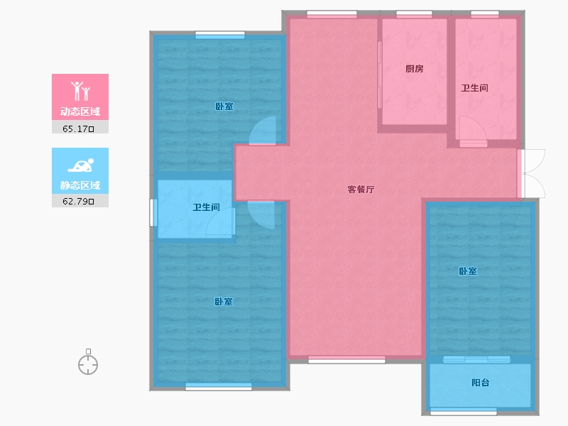 山东省-淄博市-金鼎尚城-115.36-户型库-动静分区