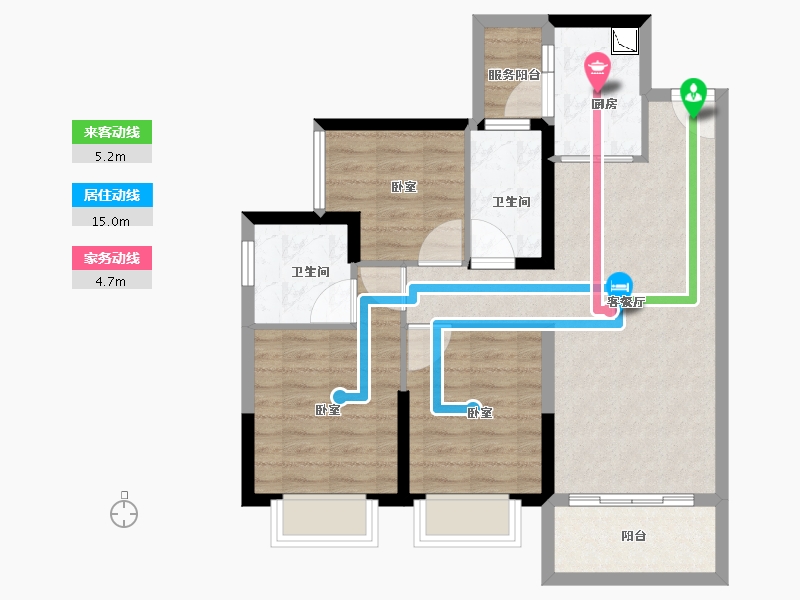 广东省-湛江市-方圆·雅颂御府-77.19-户型库-动静线