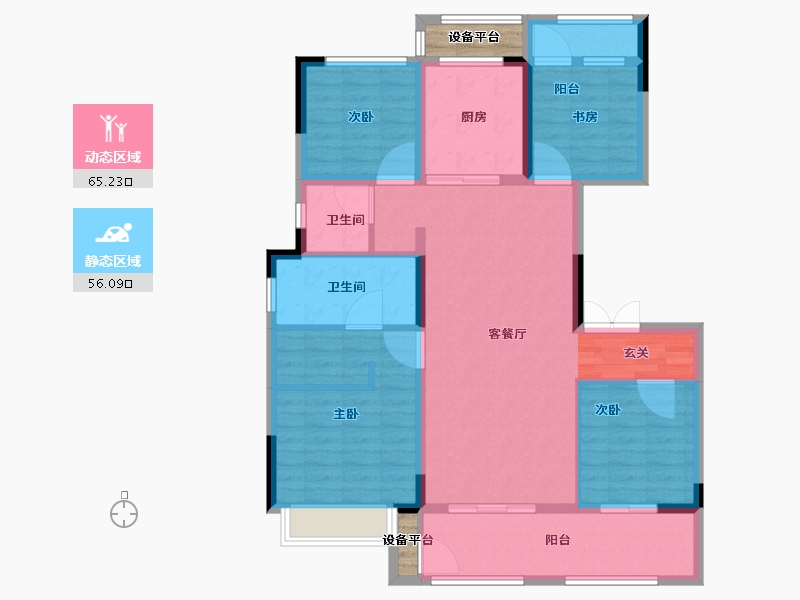 江苏省-常州市-金坛新城金郡-112.00-户型库-动静分区