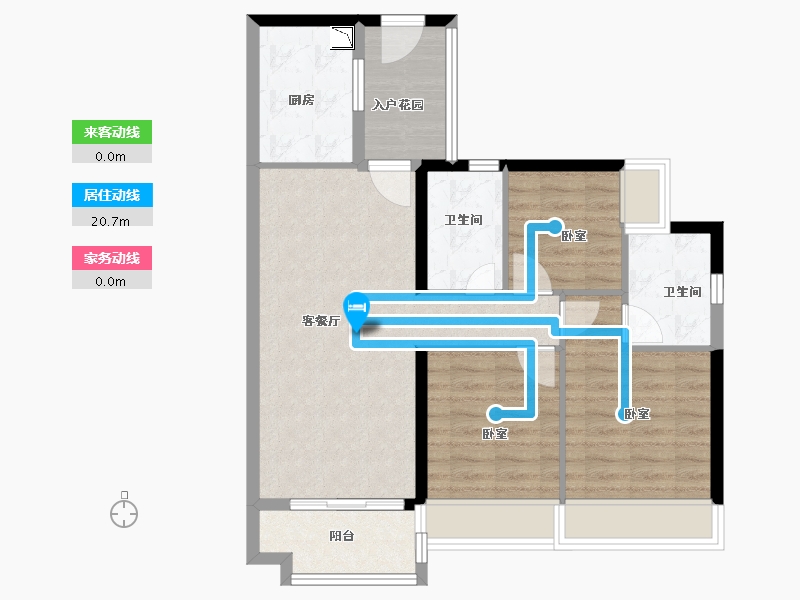 广东省-广州市-实地•广州常春藤-78.00-户型库-动静线