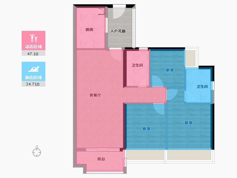 广东省-广州市-实地•广州常春藤-78.00-户型库-动静分区