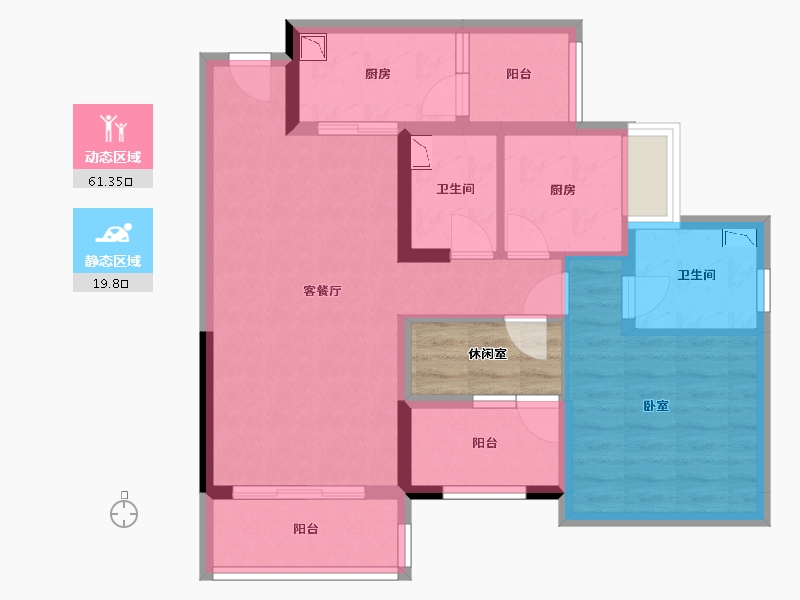 广东省-广州市-碧桂园城市花园-74.53-户型库-动静分区