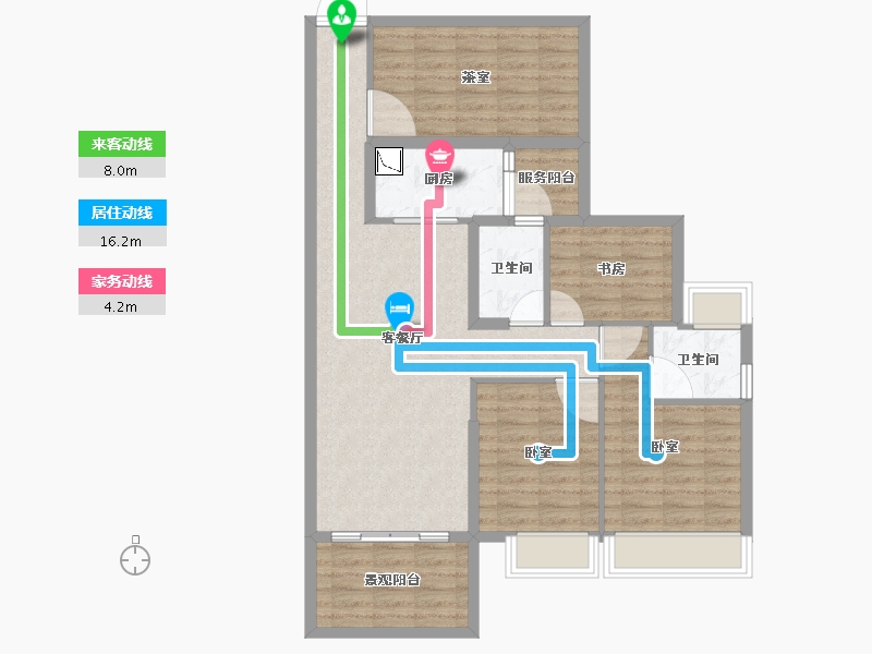 广东省-湛江市-建实帝景银湾-97.30-户型库-动静线